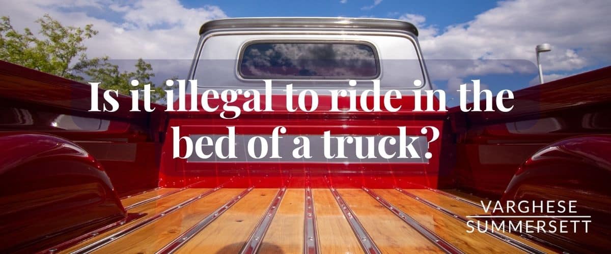 is it illegal to ride in the bed of a truck