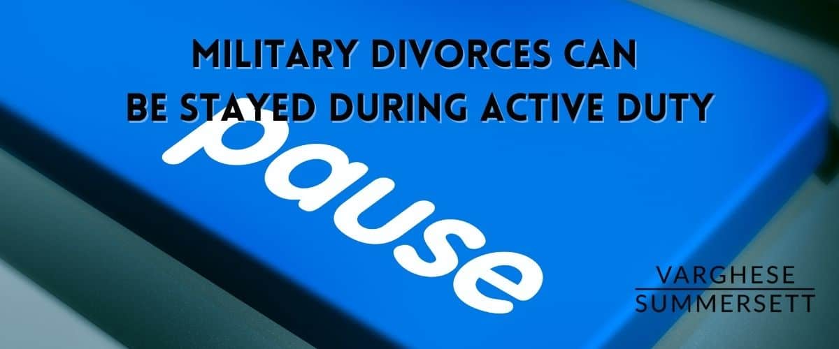military divorces can be paused