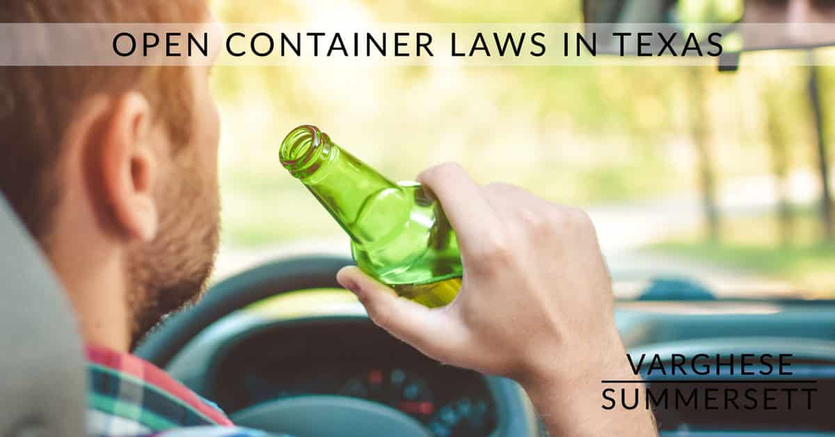 open container laws in Texas
