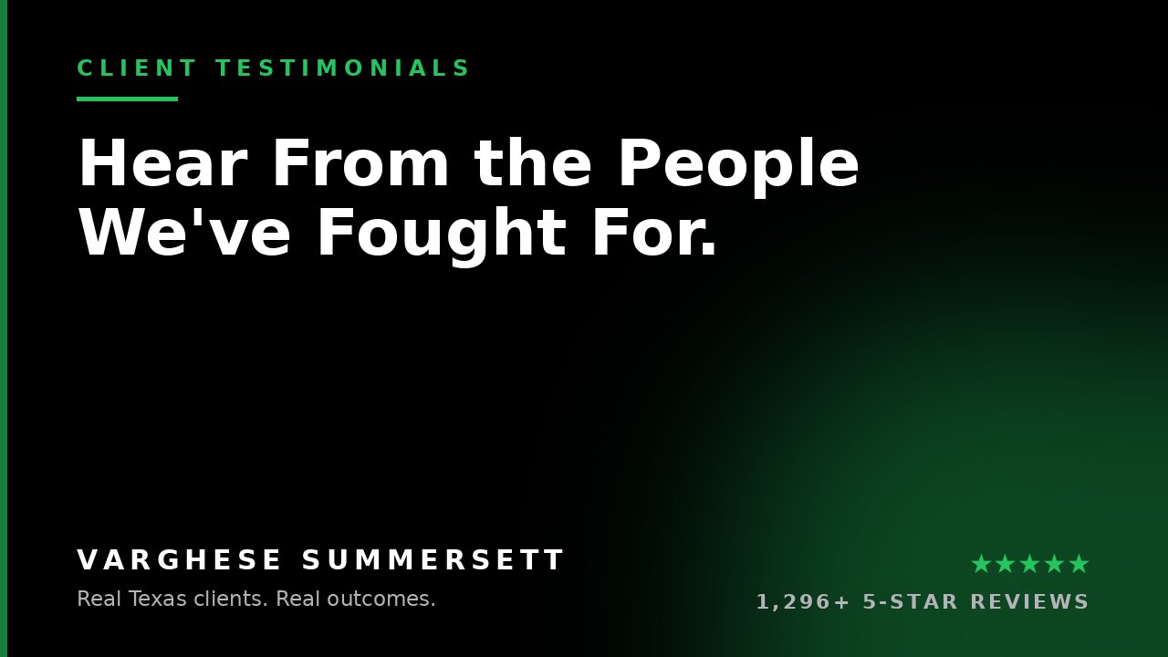Varghese Summersett personal injury client testimonials