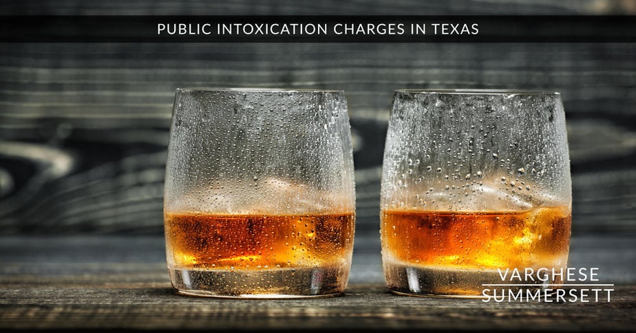 cargos por intoxicación pública en texas
