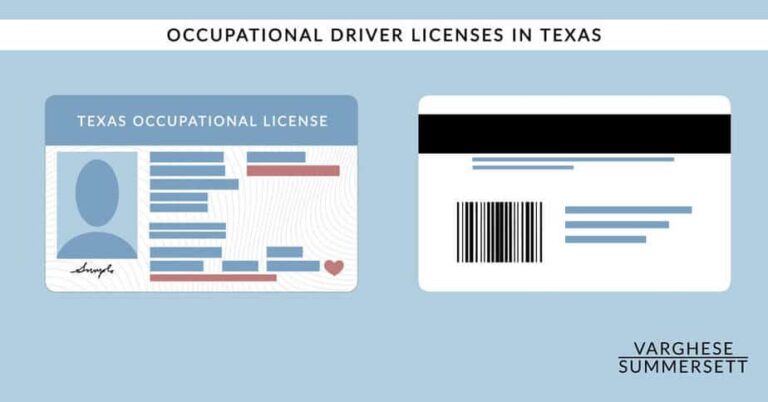 Occupational Driver License in Texas