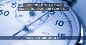 plazos para presentar una reclamación en virtud de la ley de agravios de texas