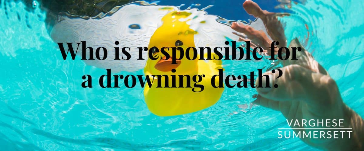 quién es responsable de una muerte por ahogamiento